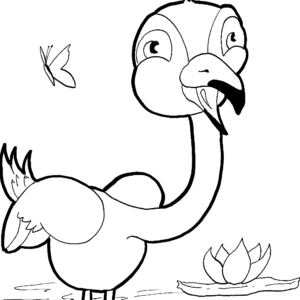 Flamingo coloring pages printable for free download