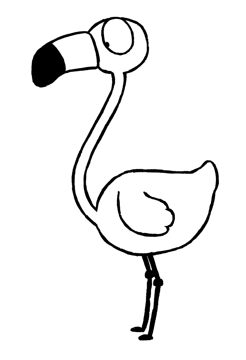 Flamingo coloring pages