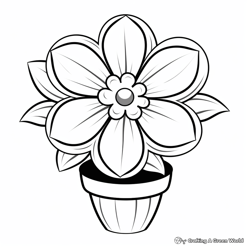 Cute flower coloring pages