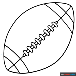 Cartoon football coloring page easy drawing guides