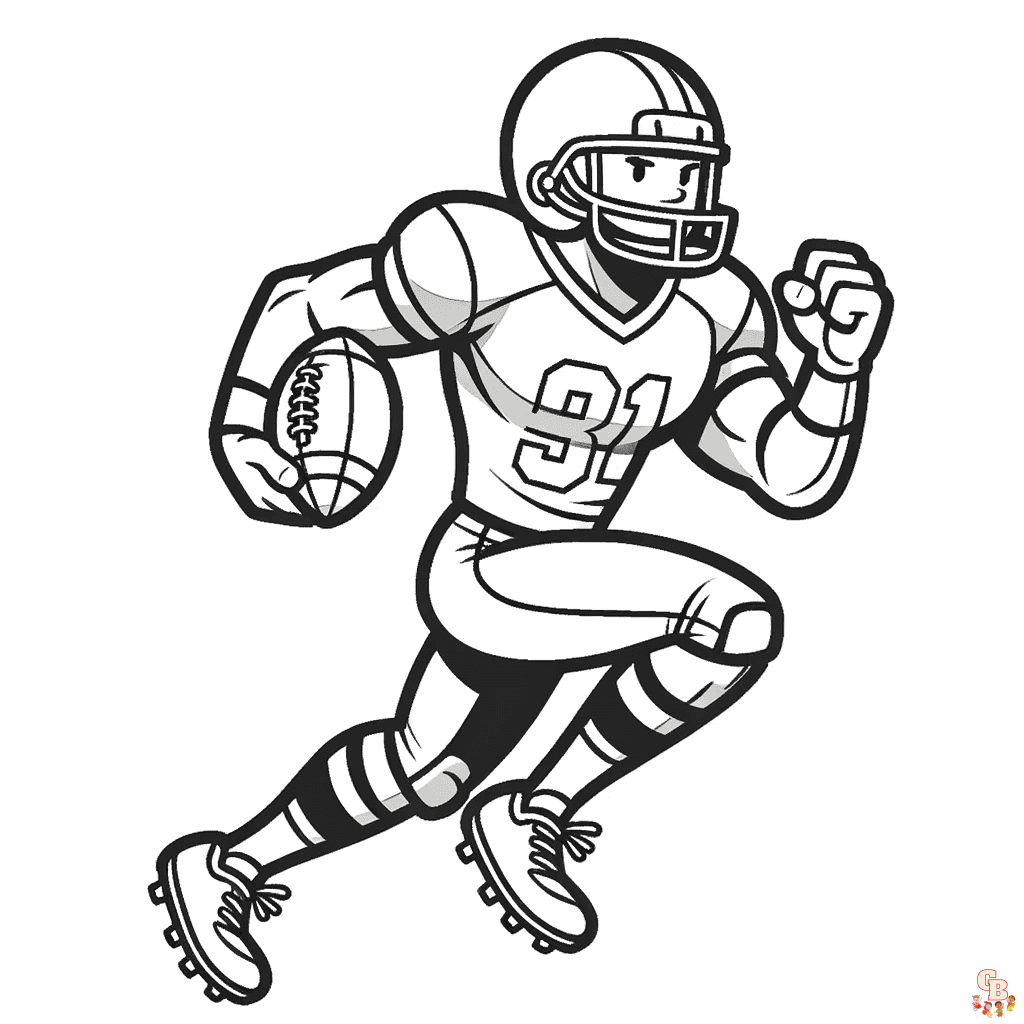 Printable american football coloring pages free