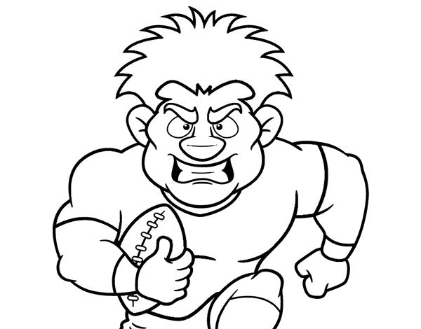 An american football player coloring page