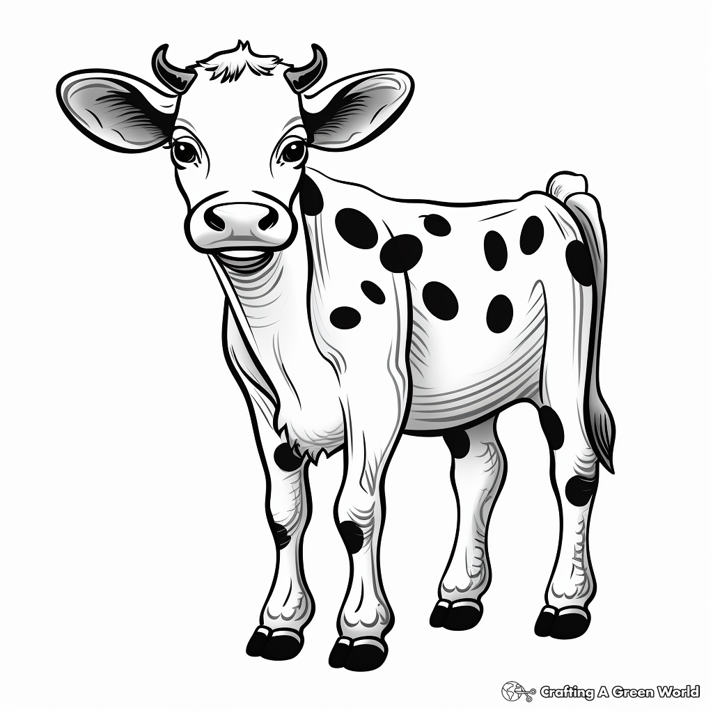 Cow for adults coloring pages