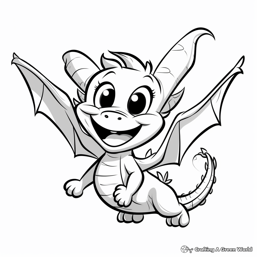 Cartoon dragon coloring pages