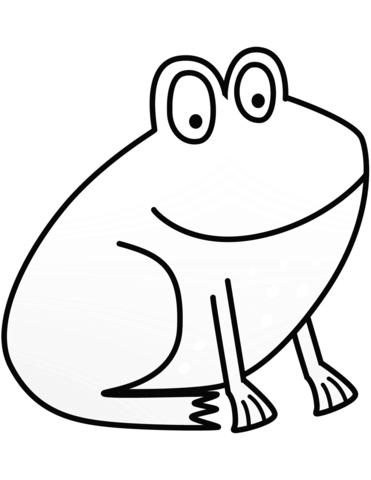 Cartoon frog coloring page free printable coloring pages