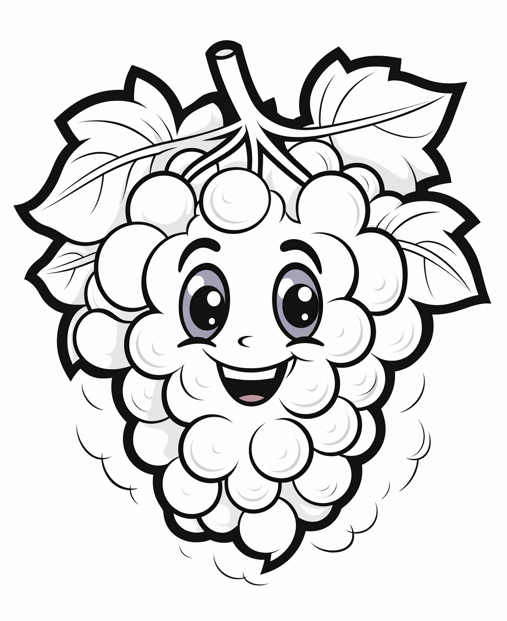 Grapes coloring pages for children coloring pages