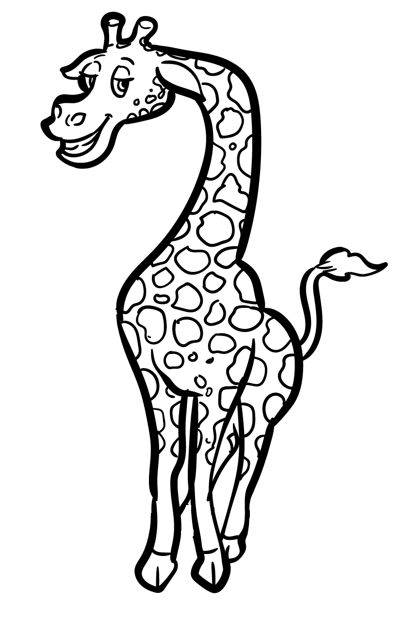 Giraffes coloring pages printable for free download