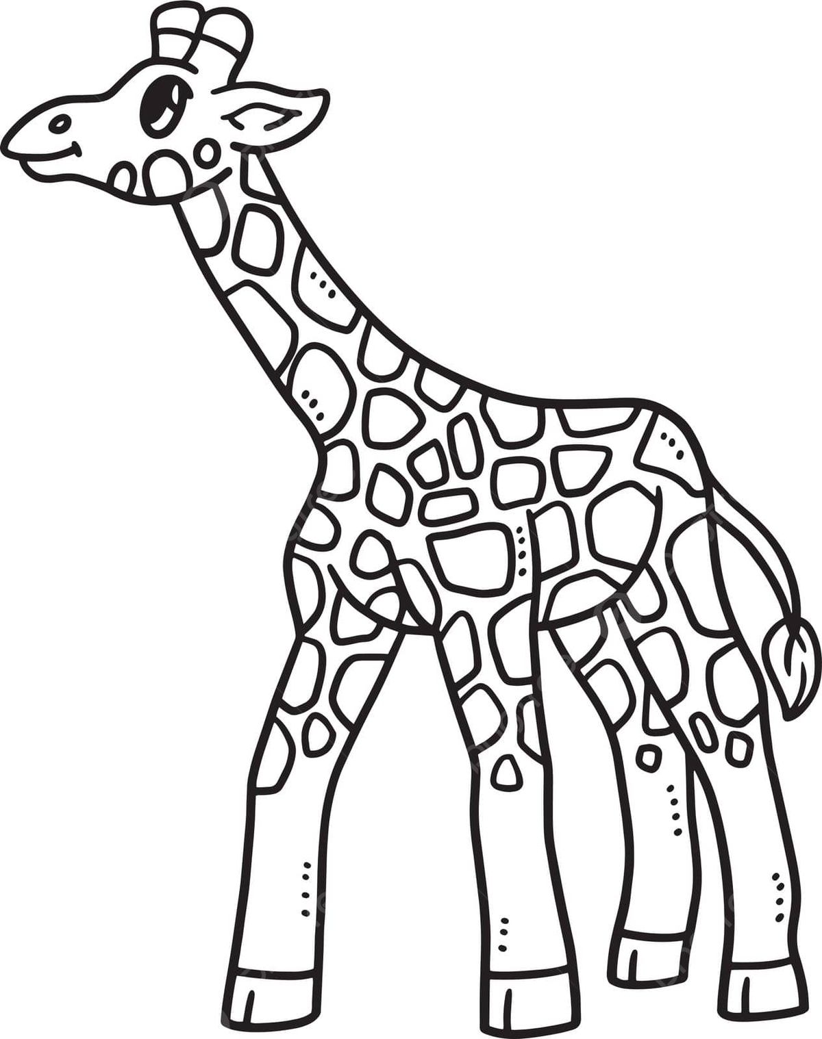 Baby giraffe isolated coloring page for kids colouring book coloring nature vector colouring book coloring nature png and vector with transparent background for free download