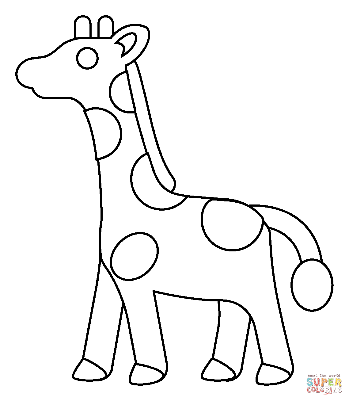 Giraffe emoji coloring page free printable coloring pages