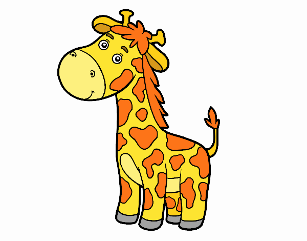 Colored page a giraffe painted by user not registered