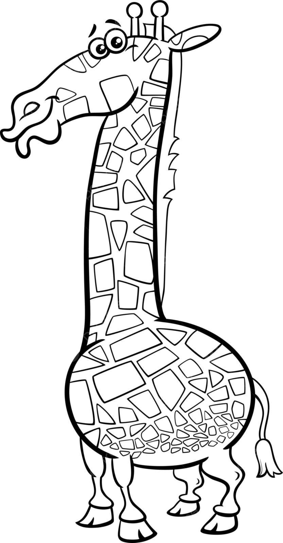 Cute giraffe coloring page png transparent images free download vector files