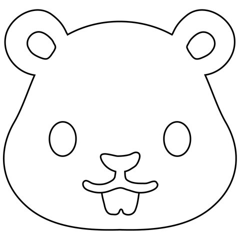 Hamster emoji coloring page free printable coloring pages