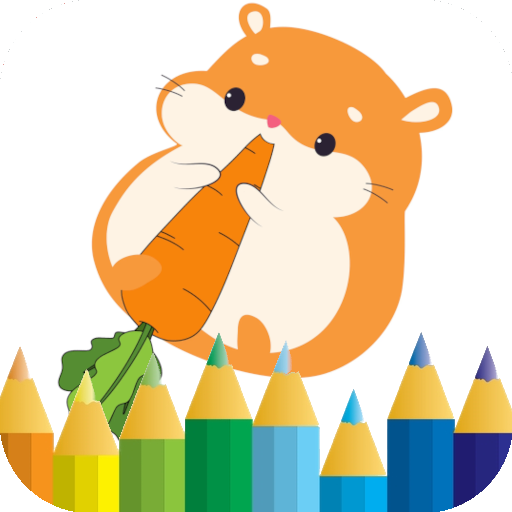 Hamster cartoon coloring