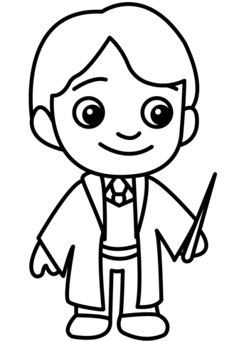 Chibi weasley coloring page free printable coloring pages