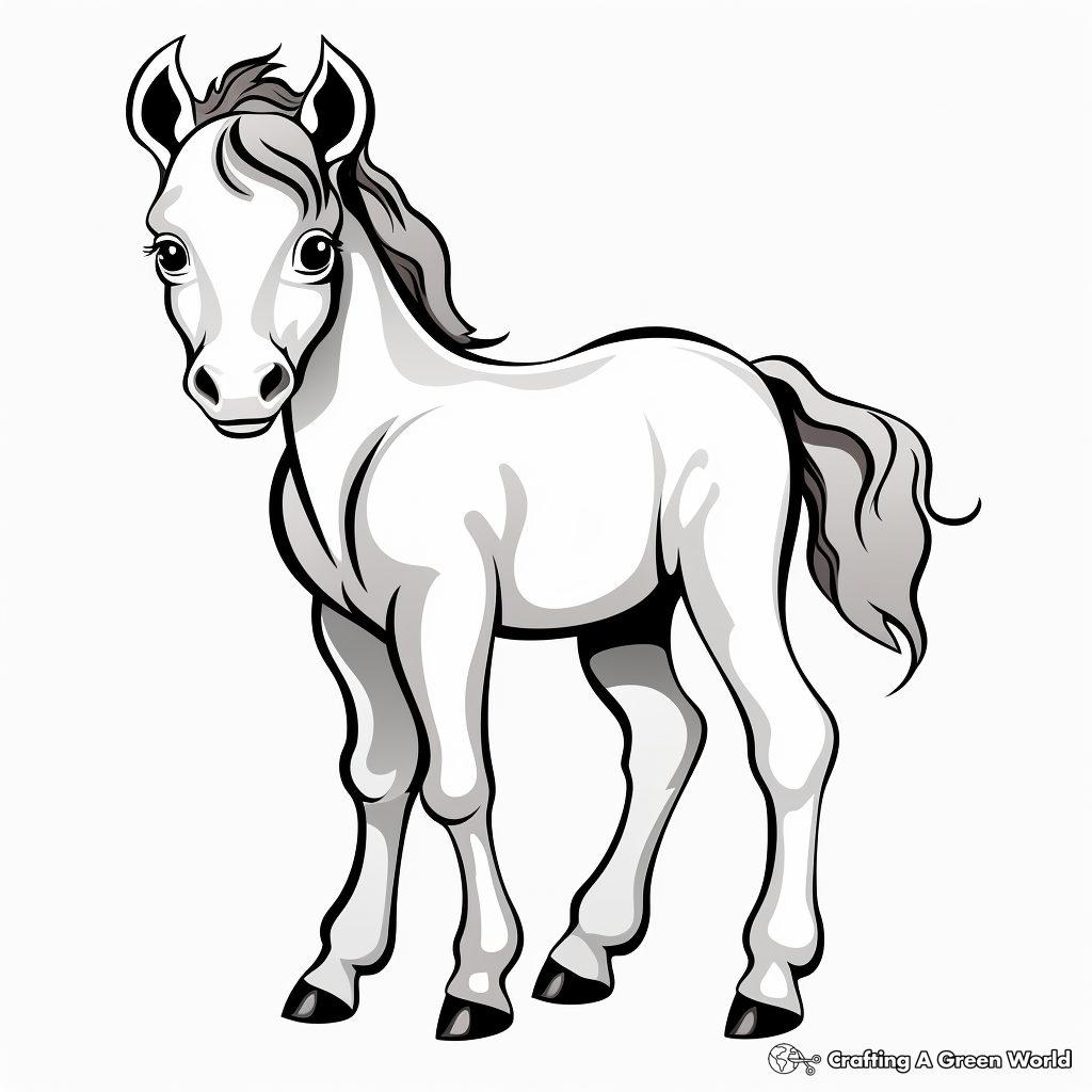 Baby horse coloring pages