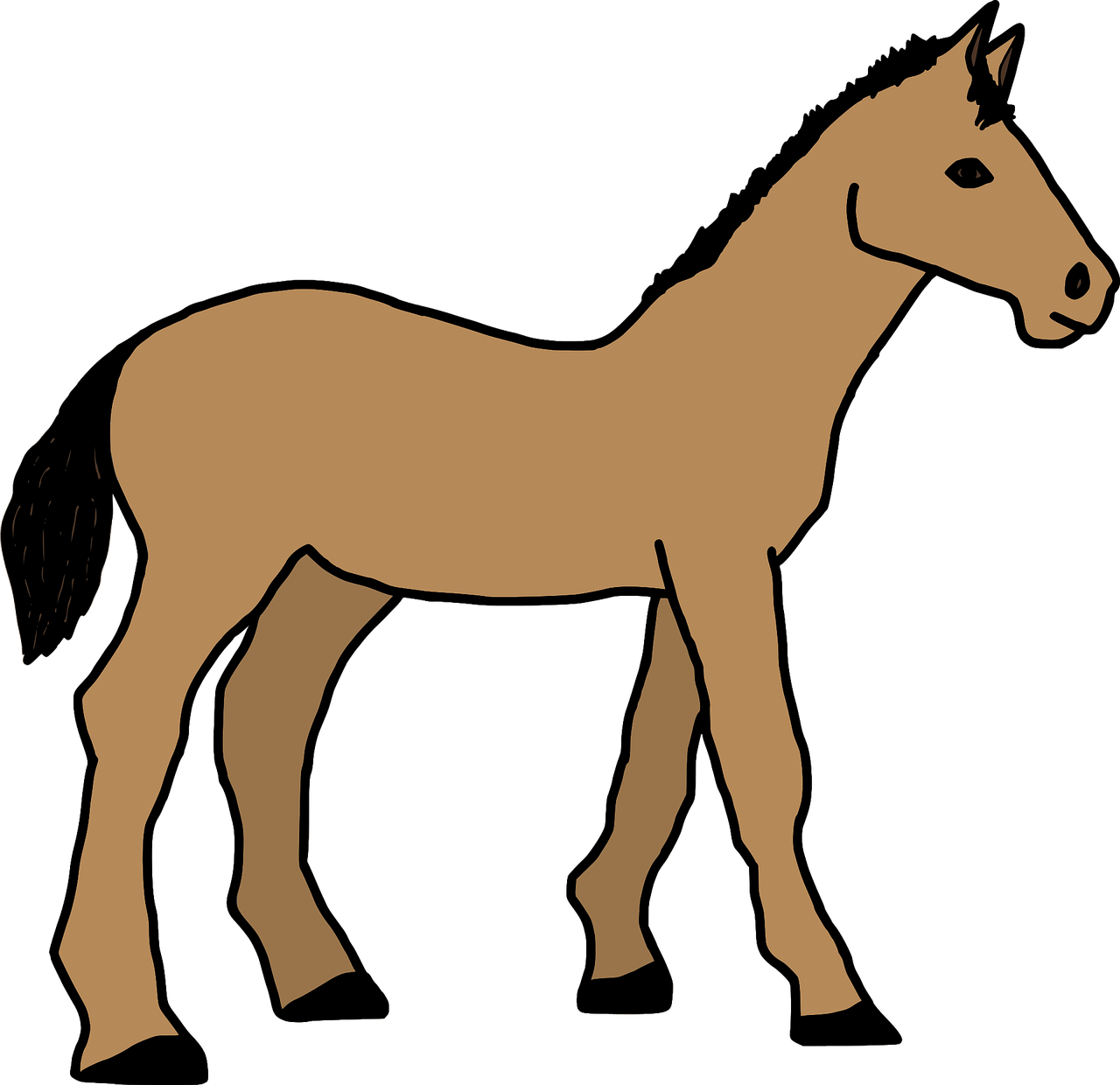 How to draw a cartoon horse