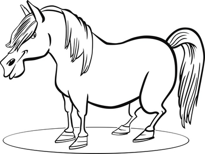 Pillow cover cartoon pony horse coloring page