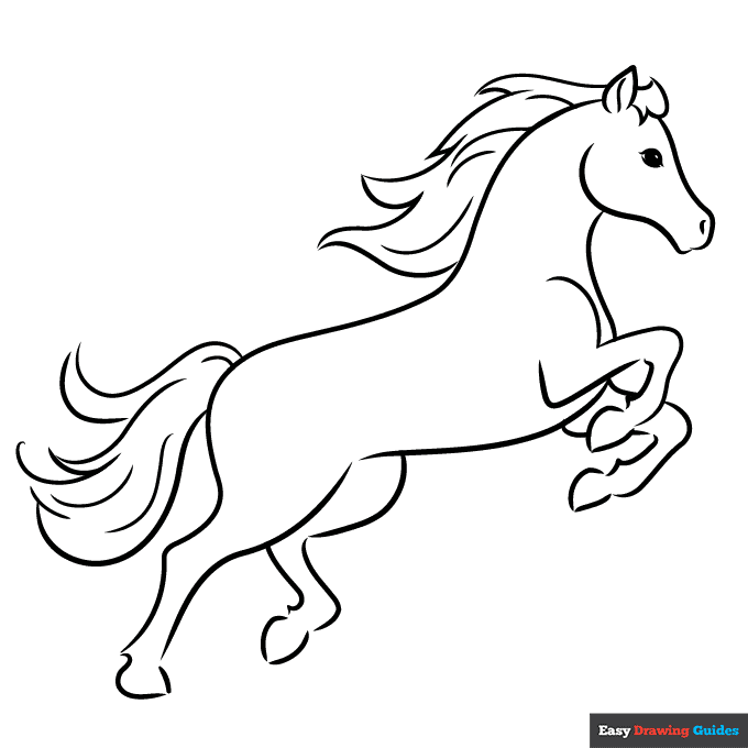 Free printable horse coloring pages for kids