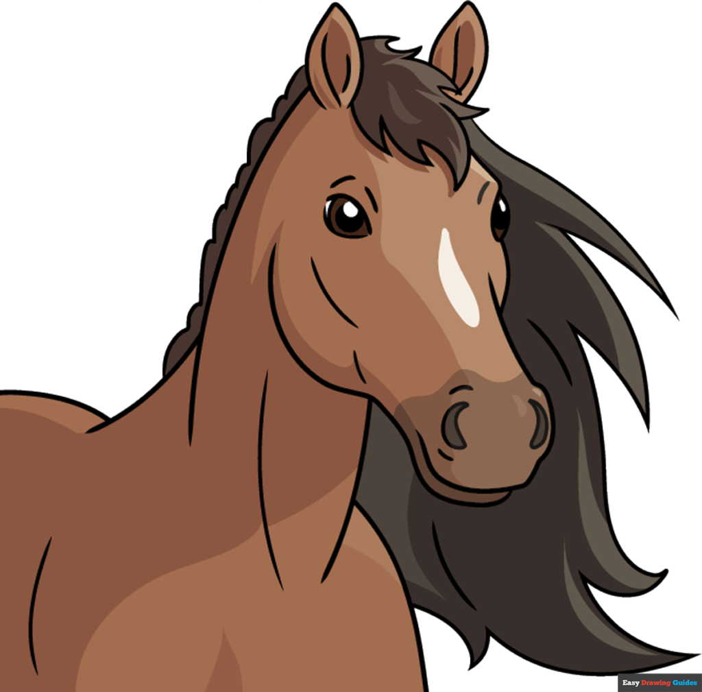 How to draw a horse head