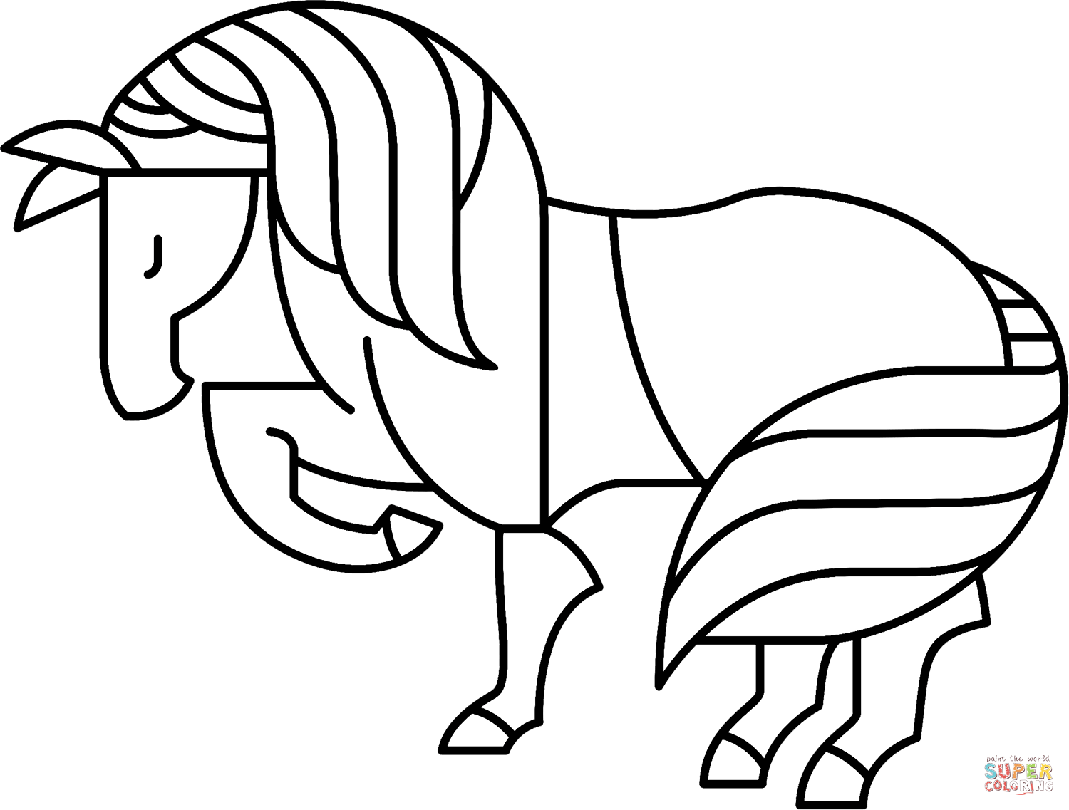 Horse coloring page free printable coloring pages