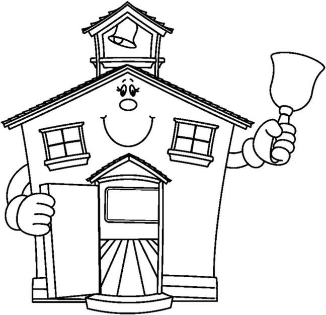Schoolhouse coloring pages