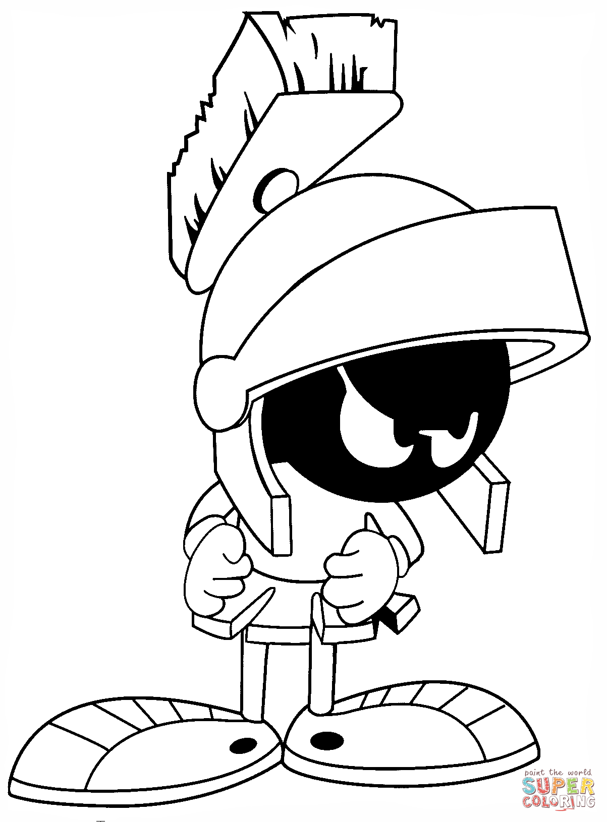 Looney tunes marvin the martian coloring page free printable coloring pages cartoon coloring pages super coloring pages bird coloring pages