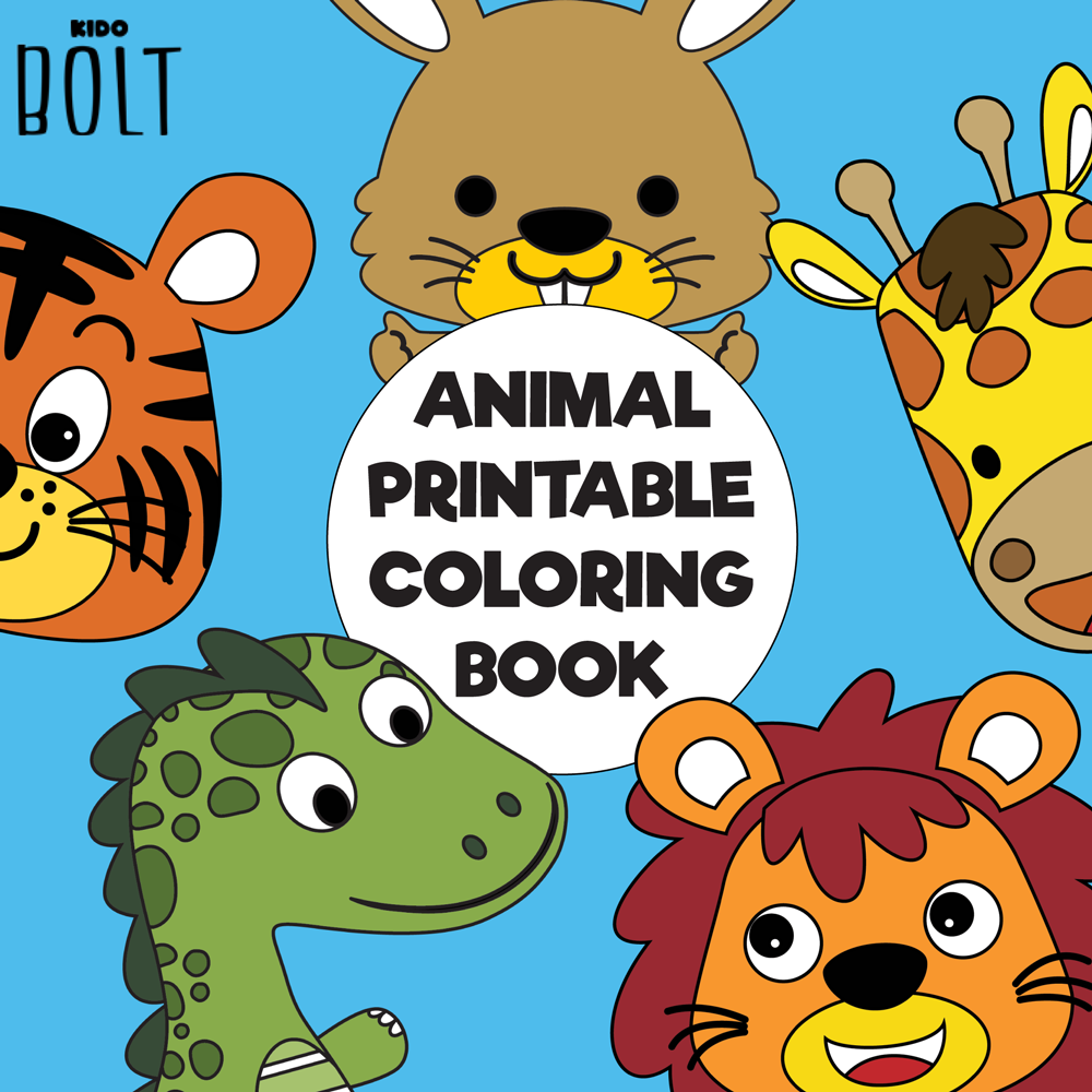 Animals printable coloring book made by teachers