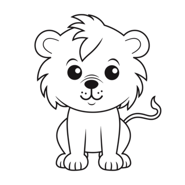 Lion coloring vector art png images free download on