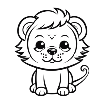 Easy lion outline png transparent images free download vector files