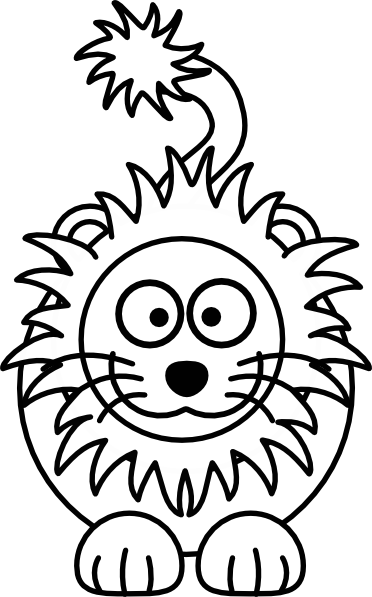 Lion white clip art at