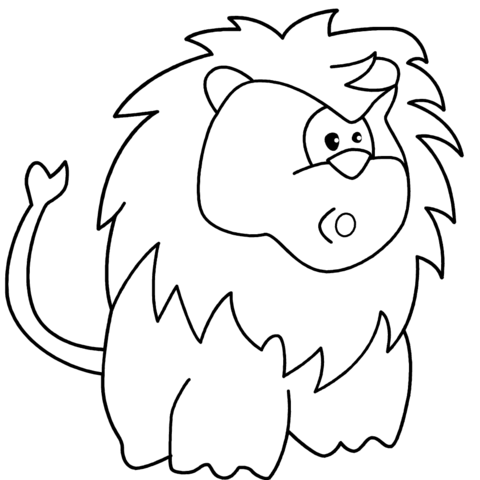 Surprised cartoon lion coloring page free printable coloring pages