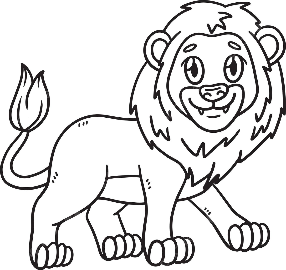 Lion animal isolated coloring page for kids book animal design vector book animal design png and vector with transparent background for free download