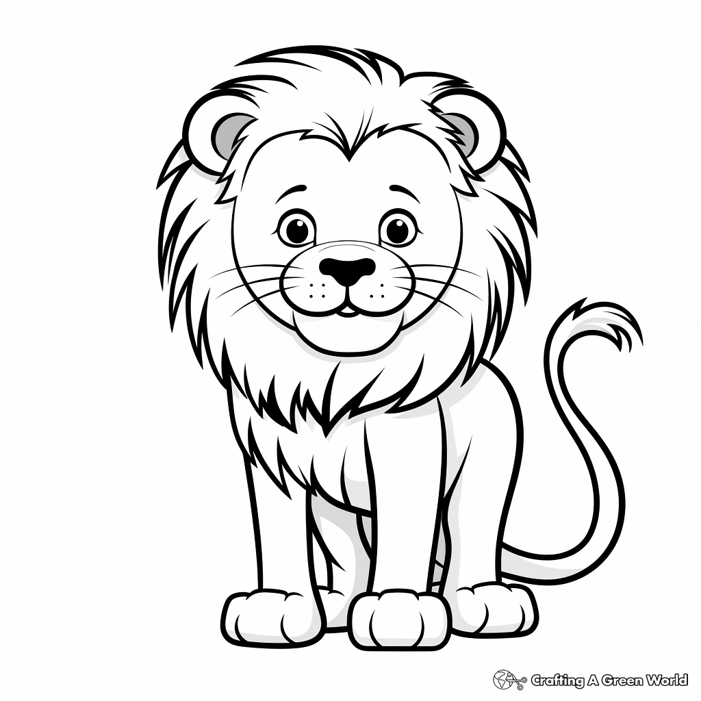 L is for lion coloring pages