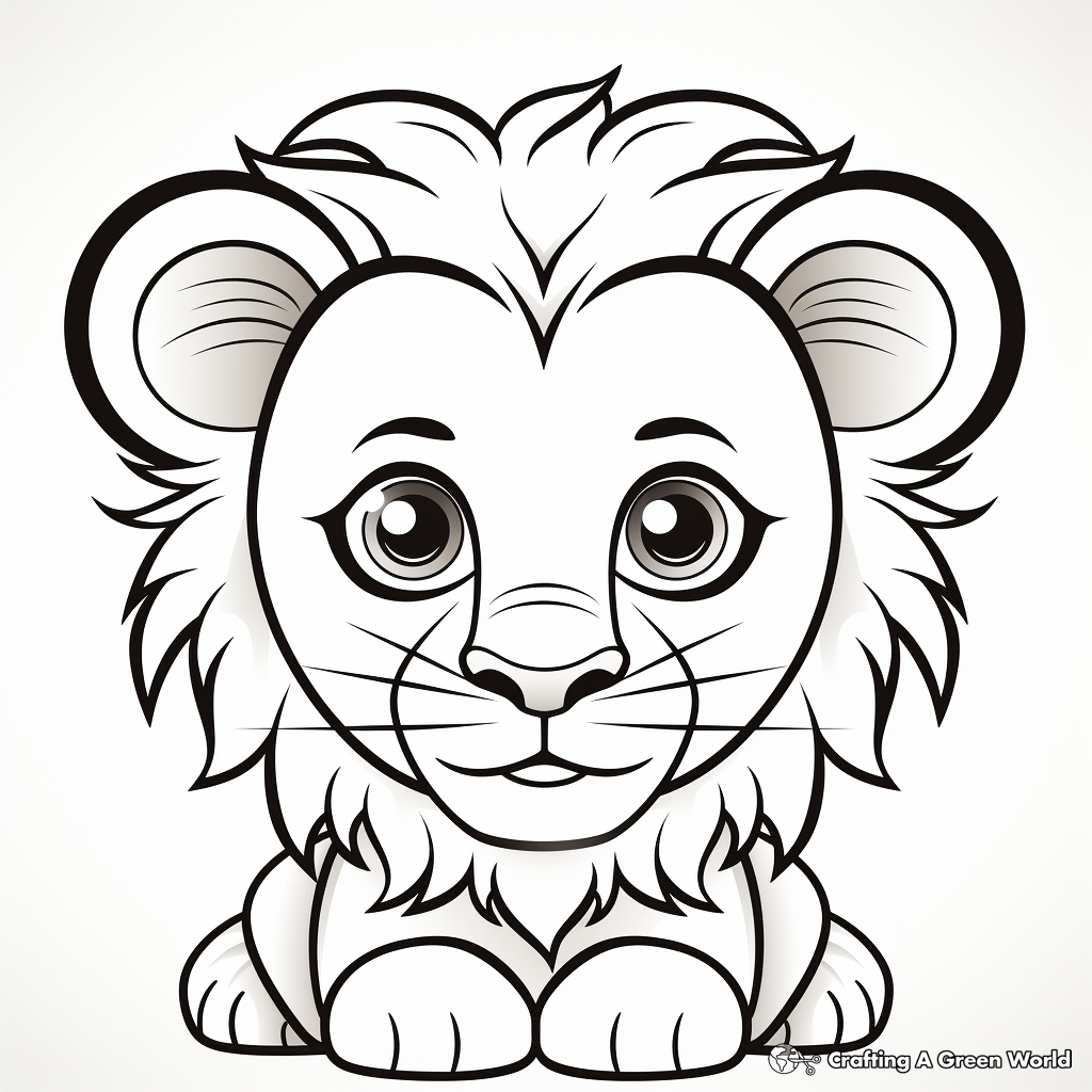 Lion face coloring pages