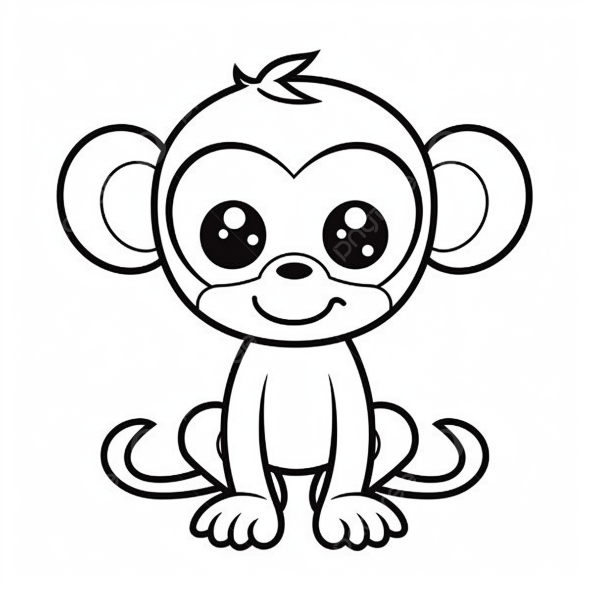 Monkey picture outline png transparent images free download vector files