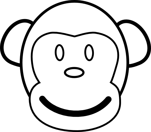 Monkey face template monkey face clip art