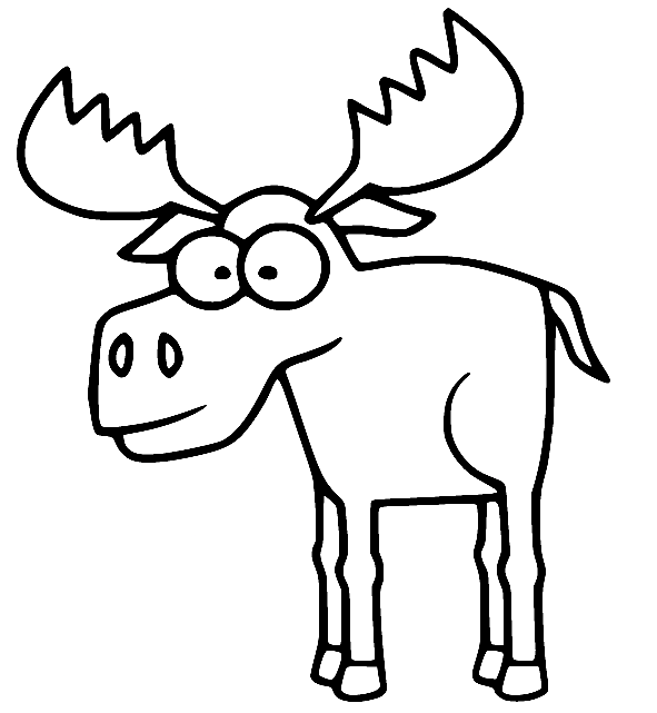 Moose coloring pages printable for free download