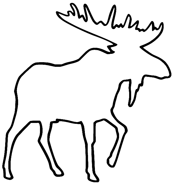 Moose coloring pages printable for free download