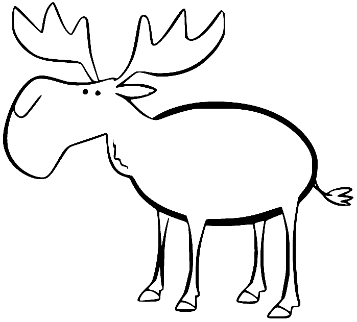 Moose to print coloring page