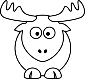 Moose white clip art at