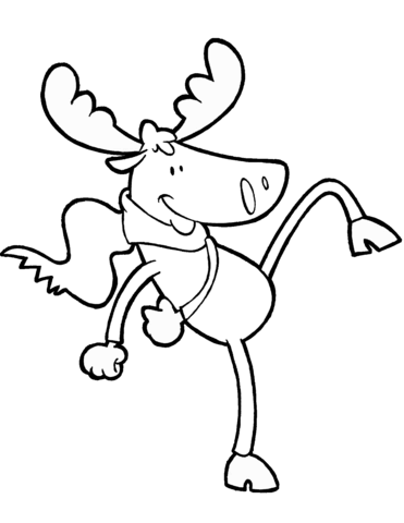 Cartoon moose coloring page free printable coloring pages