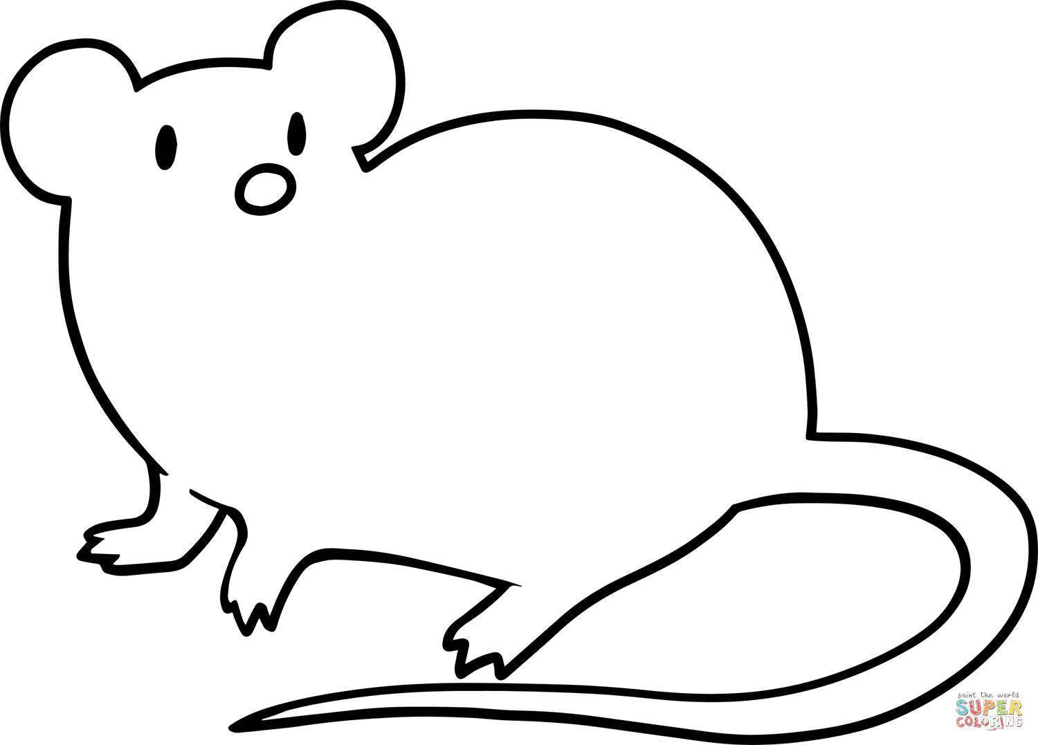 Cartoon mouse coloring page free printable coloring pages