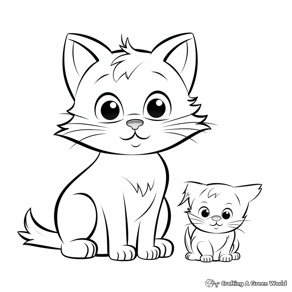 Cat and mouse coloring pages