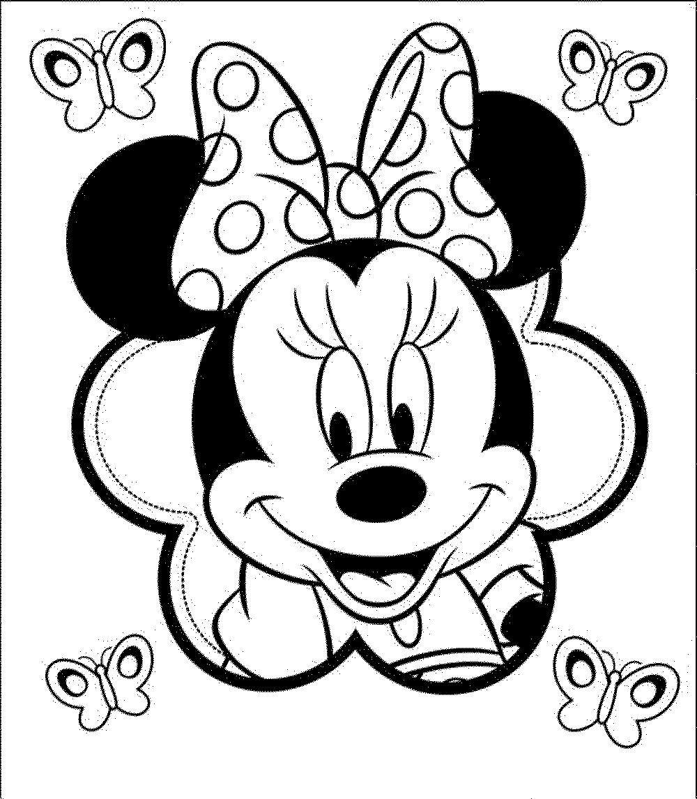 Minnie mouse coloring pages for kids