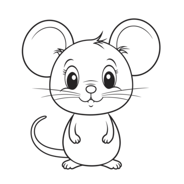 Mouse coloring vector art png images free download on