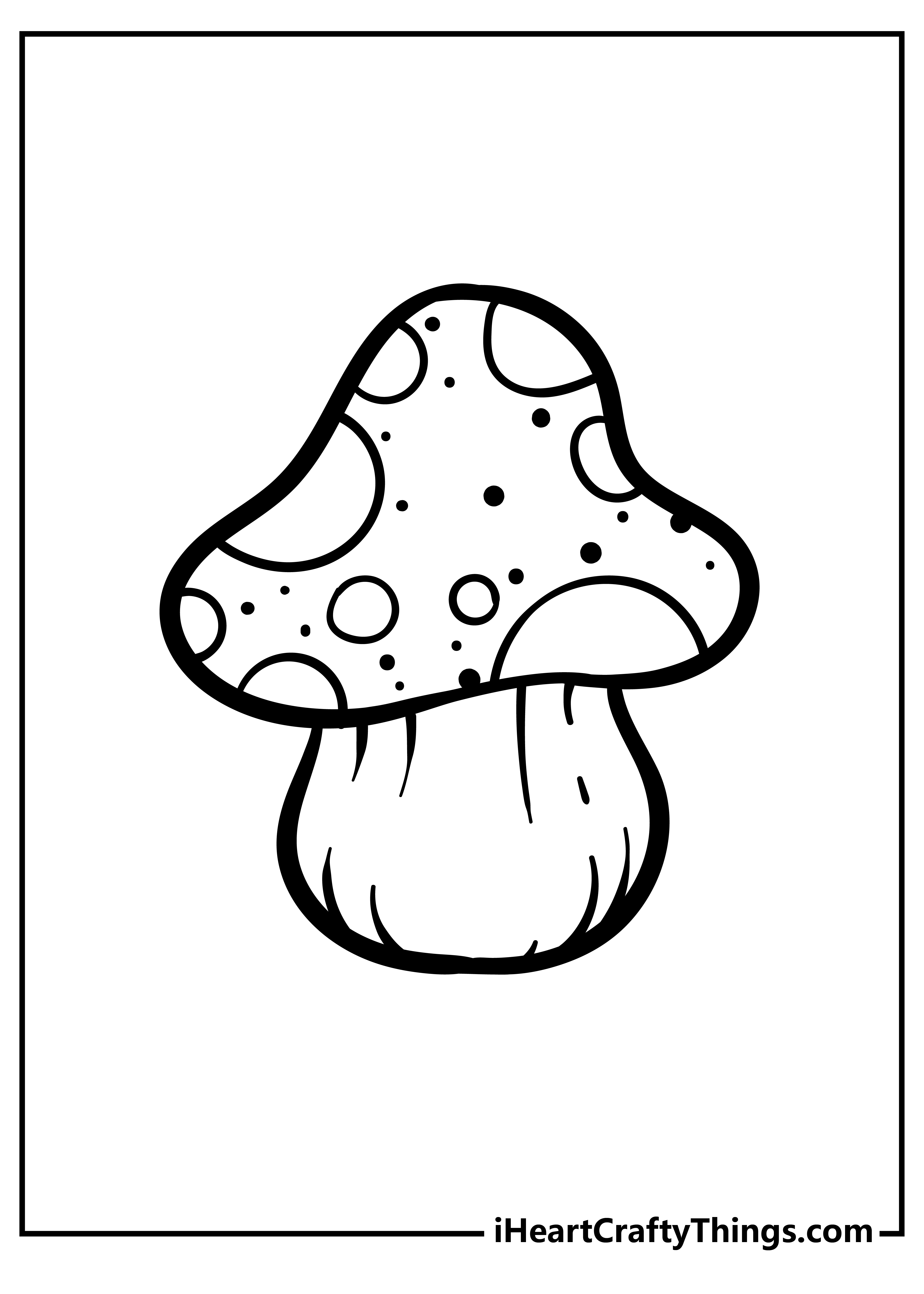 Mushroom coloring pages free printables