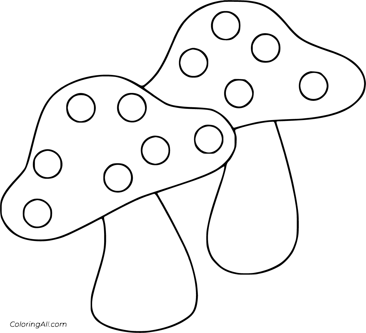 Mushroom coloring pages