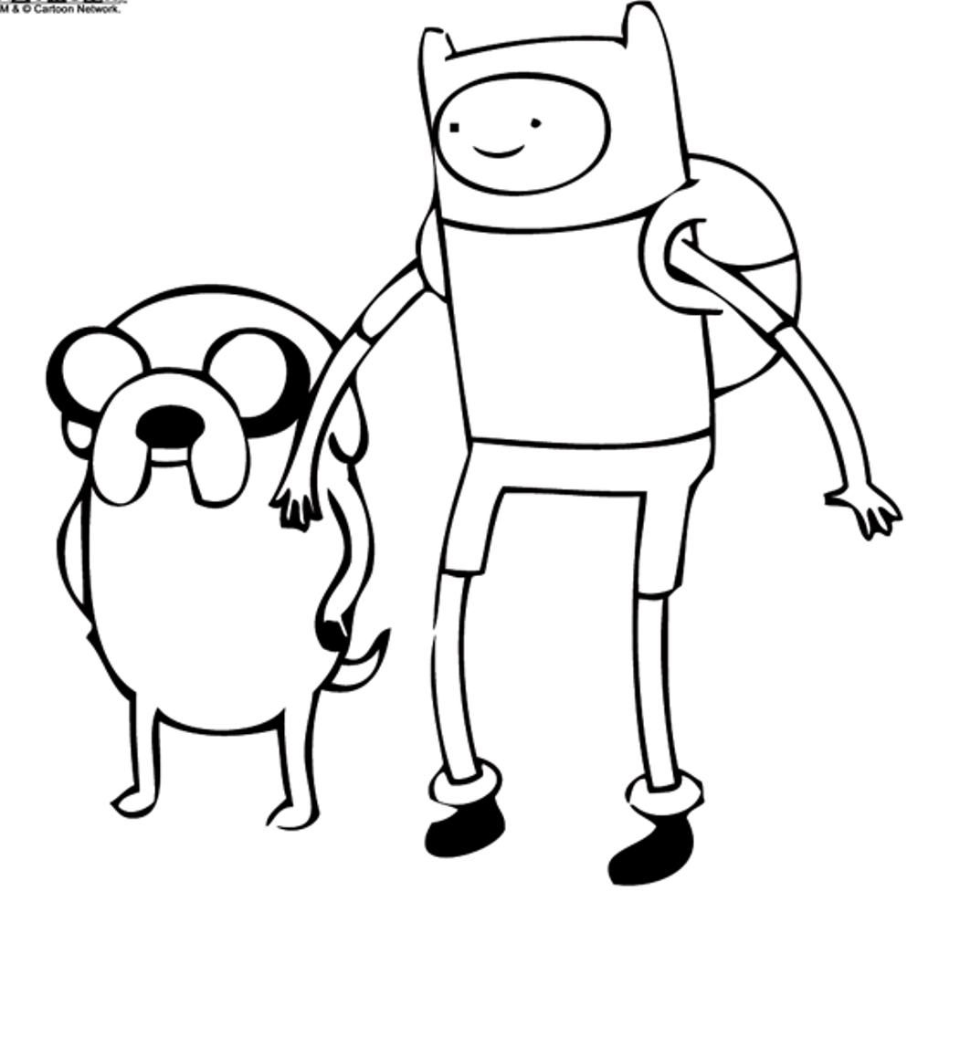 Adventure time coloring pages finn