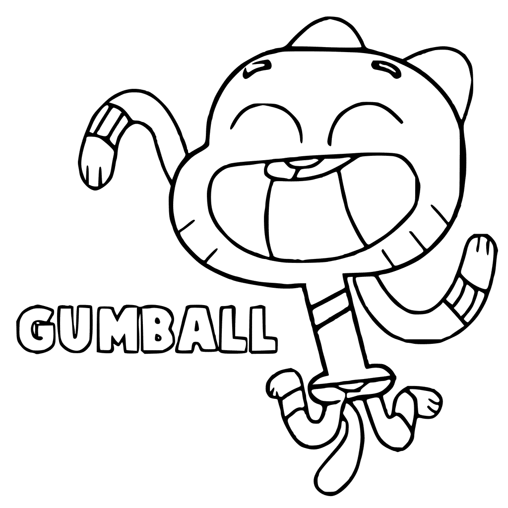 Gumball coloring pages