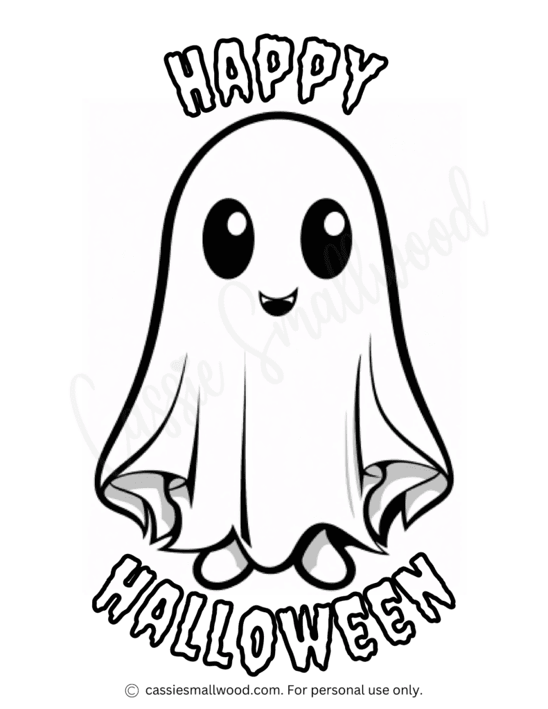 The cutest ghost coloring pages